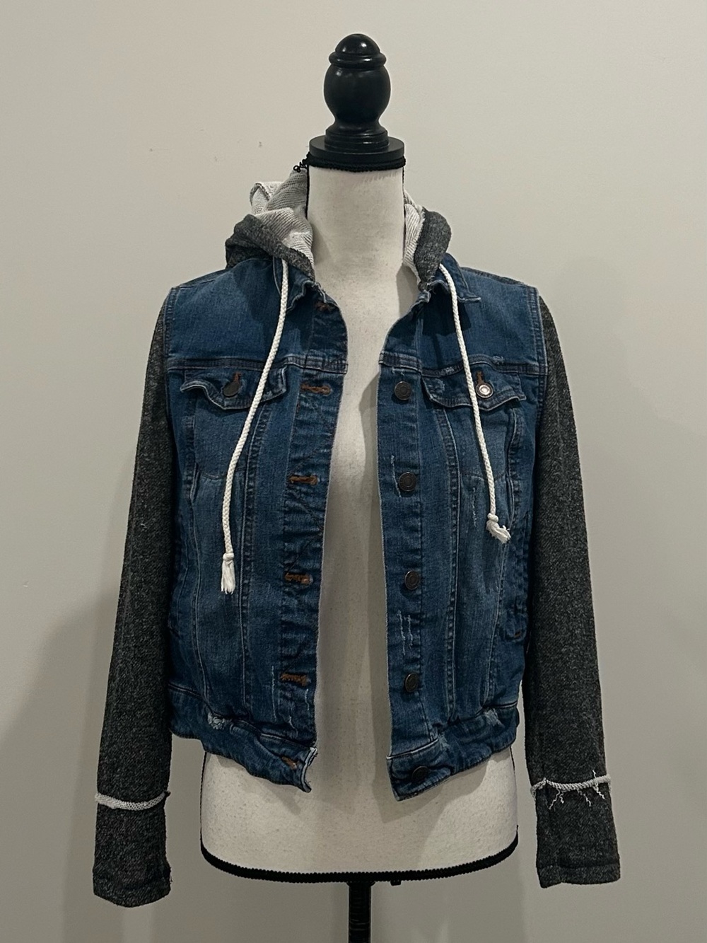 Mossimo Mixed Media Hoodie Jacket